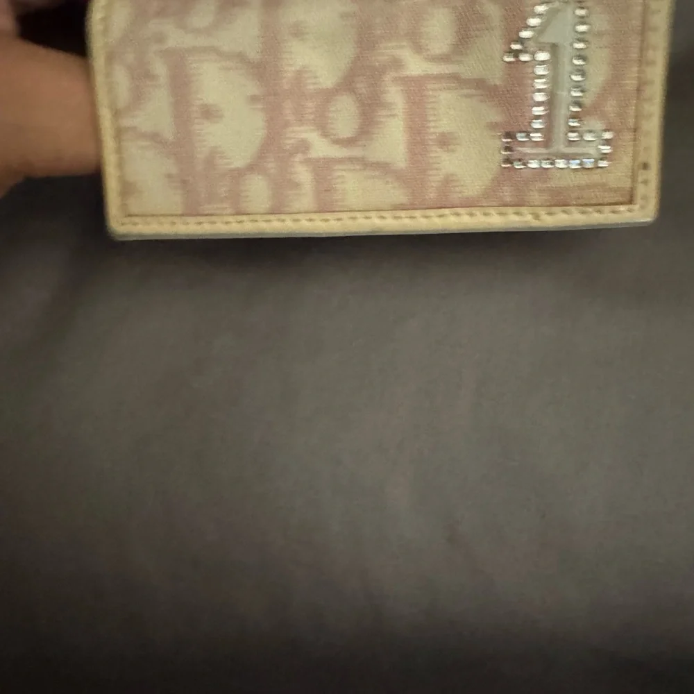 Dior rhinestone wallet